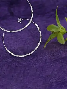 Heer Collection Set Of 4 Silver-Plated Anklet