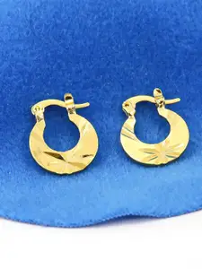 KRENOZ Gold-Plated Stainless Steel Circular Hoop Earrings