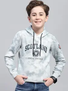 Monte Carlo Boys Printed Hooded Cotton Pullover Sweatshirt