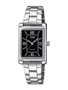 CASIO Women Dial & Stainless Steel Cuff Straps Analogue Watch A2353