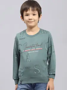 Monte Carlo Boys Typography Printed Cotton Sweatshirt