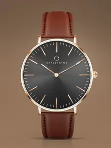 CARLINGTON Men Stainless Steel Straps Analogue Multi Function Watch Iconic 2043 Brown1