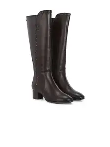 Delize Women Casual Block-Heeled Regular Boots