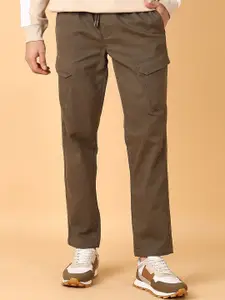 V-Mart Men Cotton Mid-Rise Regular Fit Cargos Trousers