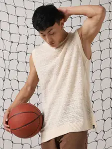 Hubberholme Men Round Neck Relax Fit Sleeveless Vest Pullover