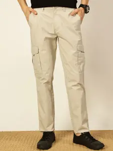 Thomas Scott Men Smart Cotton Regular Fit Cargos Trousers