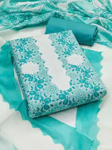 Peachmode Floral Printed Pure Cotton Unstitched Dress Material