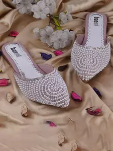 BAESD Women Embellished Ethnic Mules Flats