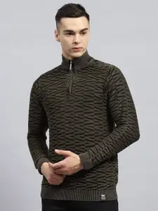Monte Carlo Men Self Design Cotton Pullover