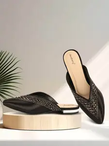 DressBerry Women Embellished Mules Flats