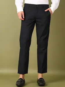 V-Mart Men Printed Mid Rise Chinos Dobby Casual Trousers