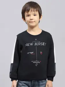 Monte Carlo Boys Typography Printed Cotton Sweatshirt