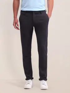 U.S. Polo Assn. Men Self Design Urban Slim Fit Trousers