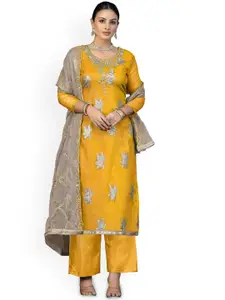 Maroosh Ethnic Motifs Embroidered Organza Unstitched Dress Material