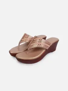 Anouk Women Open Toe Flats with Laser Cuts