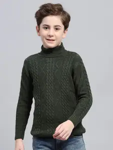Monte Carlo Boys Cotton Long Sleeves Cable Knit Pullover