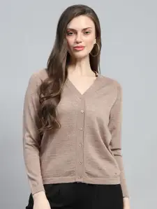 Monte Carlo Women Woollen Long Sleeves Cardigan Sweaters