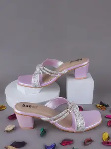BAESD Women Embellished Block Heeled Sandals