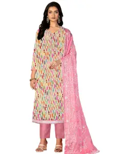 Maroosh Abstract Embroidered Beads and Stones Unstitched Dress Material