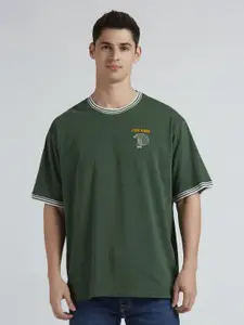 Pepe Jeans Men Solid Round Neck Pure Cotton Relaxed Fit T-shirt