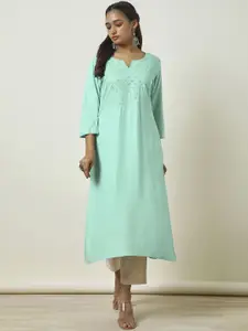 Soch Floral Embroidered Sequinned Straight Kurta
