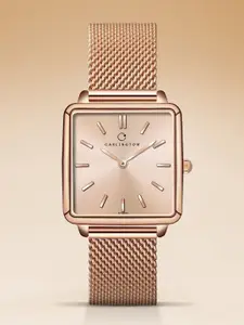 CARLINGTON Women Stainless Analogue Multi Function Watch Iconic 2040 RoseGold1-RoseGold