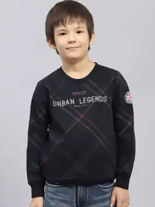 Monte Carlo Boys Typography Printed Cotton Sweatshirt