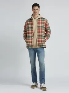 Pepe Jeans Men Spread Collar Tartan Checked Cotton Casual Shirt