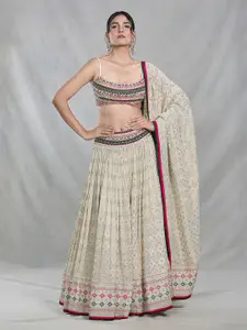 Samyukta Singhania Embellished Sequinned Ready to Wear Lehenga & Blouse With Dupatta