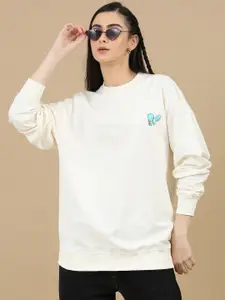 SILISOUL Women Printed Pullover Sweatshirt