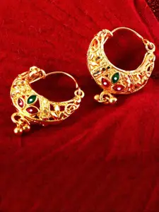 DIVASTRI Set Of 2 Gold-Plated Circular Hoop Earrings