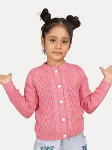 JoE Hazel Girls Cable Knit Striped Winter Sweaters