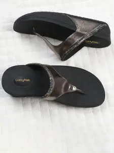 Luxyfeel Women Party T-Strap Flats