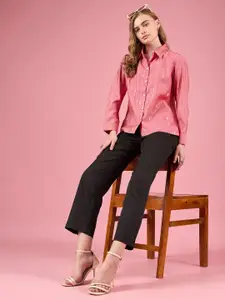 DressBerry Women Spread Collar Conversational Printed Relaxed Fit Casual Shirt