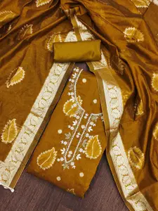 KIMISHA Floral Embroidered Unstitched Dress Material