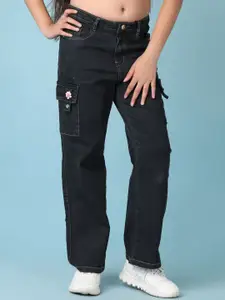 V-Mart Girls Cotton Regular Fit Low Distress Stretchable Jeans