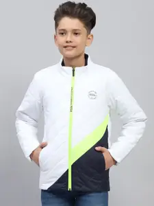 Monte Carlo Boys Mock Collar Colourblocked Casual Padded Jacket