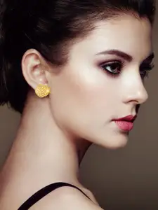 DIVASTRI Set Of 2 Gold-Plated Circular Studs