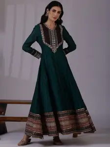 W Women Embroidered Maxi Ethnic Dresses