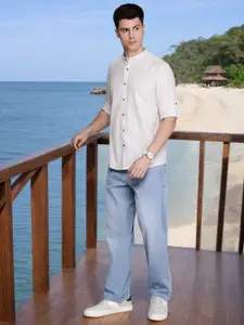 French Connection Pure Cotton Slub Slim Fit Opaque Casual Shirt