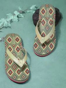 Bata Women Printed Thong Flip-Flops