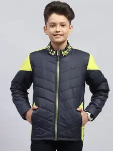 Monte Carlo Boys Mock Collar Colourblocked Casual Padded Jacket