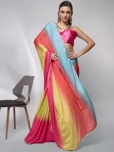 Kalista Embellished Mirror Work Ready to Wear Saree