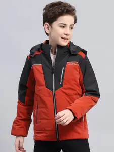 Monte Carlo Boys Hooded Colourblocked Casual Sporty Jacket
