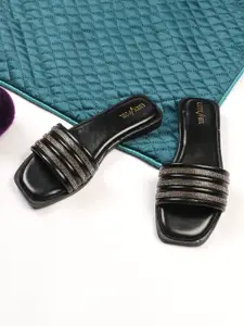 Luxyfeel Women Open Toe Flats