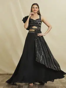 Samyukta Singhania Embellished Sequinned Ready to Wear Lehenga & Blouse With Dupatta