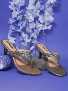 Bata Women Embellished Kitten Heels Sandals