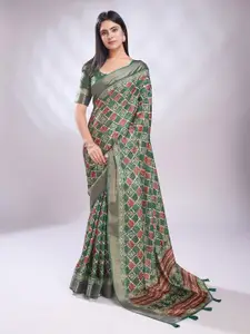 KALINI Printed Zari Saree