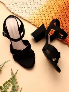 TRASE Women Suede Block Sandals