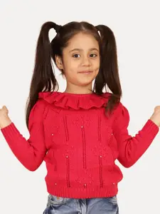 JoE Hazel Girls Cable Knit Pullover